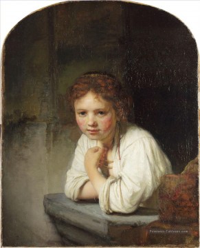  Rembrandt Peintre - Portrait de jeune fille Rembrandt